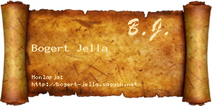 Bogert Jella névjegykártya